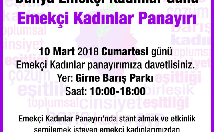  Kadın panayırı Girne’de kuruluyor: Tezgahımız emek, dokuduğumuz gelecek!