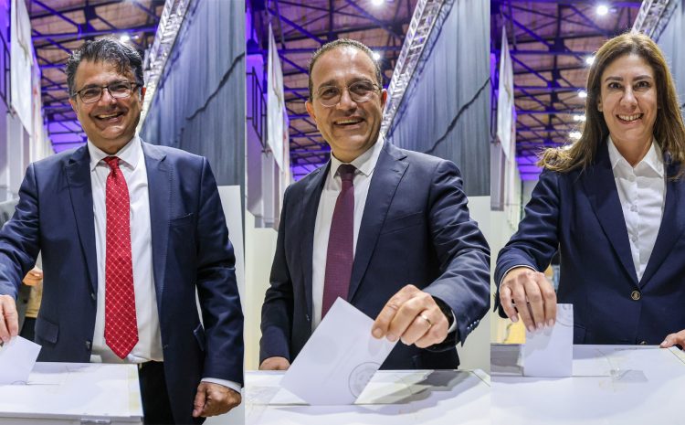  CTP’nin 30. Olağanüstü Kurultayı’nda Genel Başkan adayları oyunu kullandı