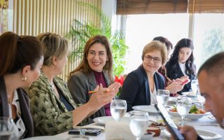 CTP Genel Başkanı Sıla Usar İncirli, Türkiye’den gelen gazetecilerle bir araya geldi