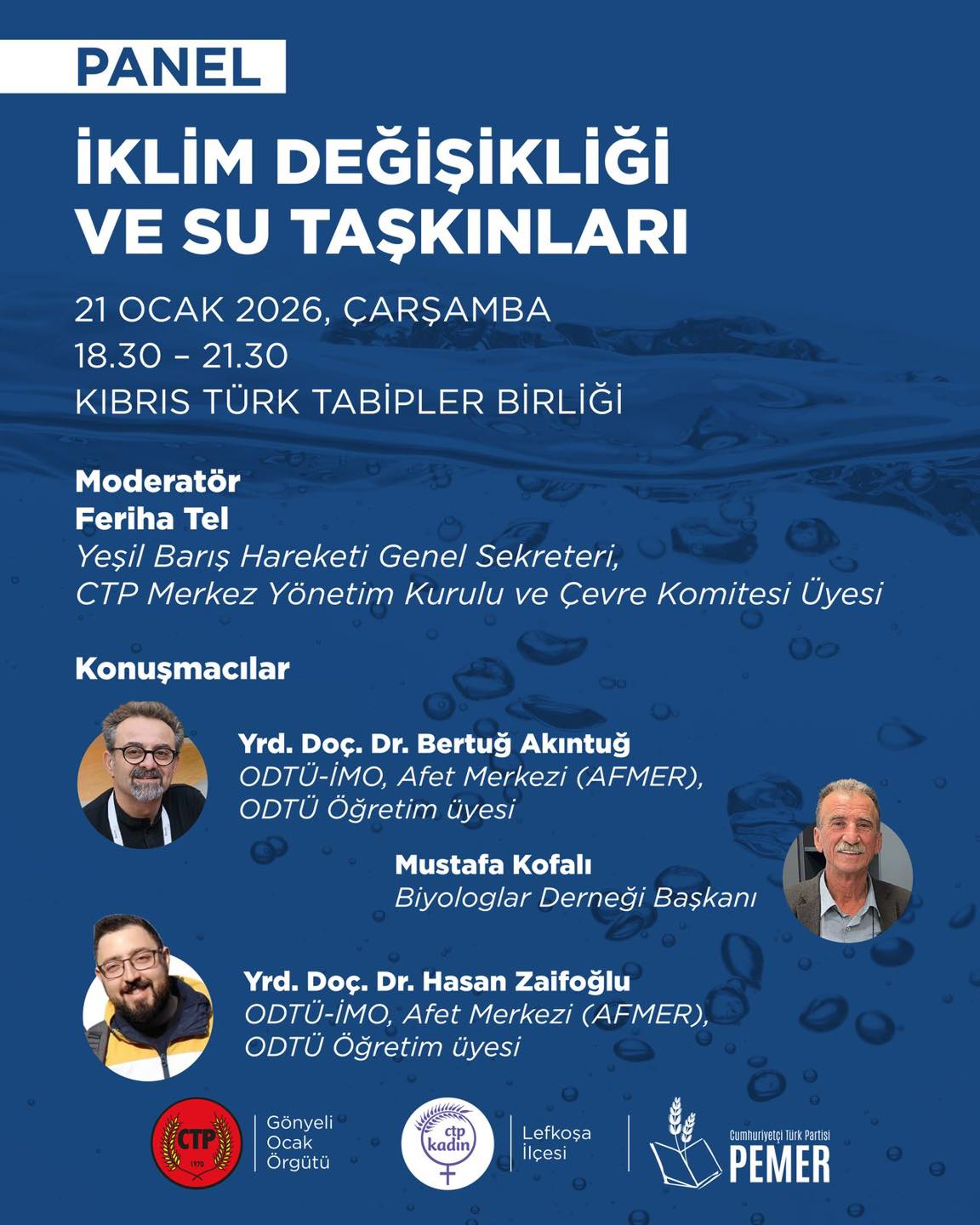 CTP’den İklim Değişikliği ve Su Taşkınları Paneli