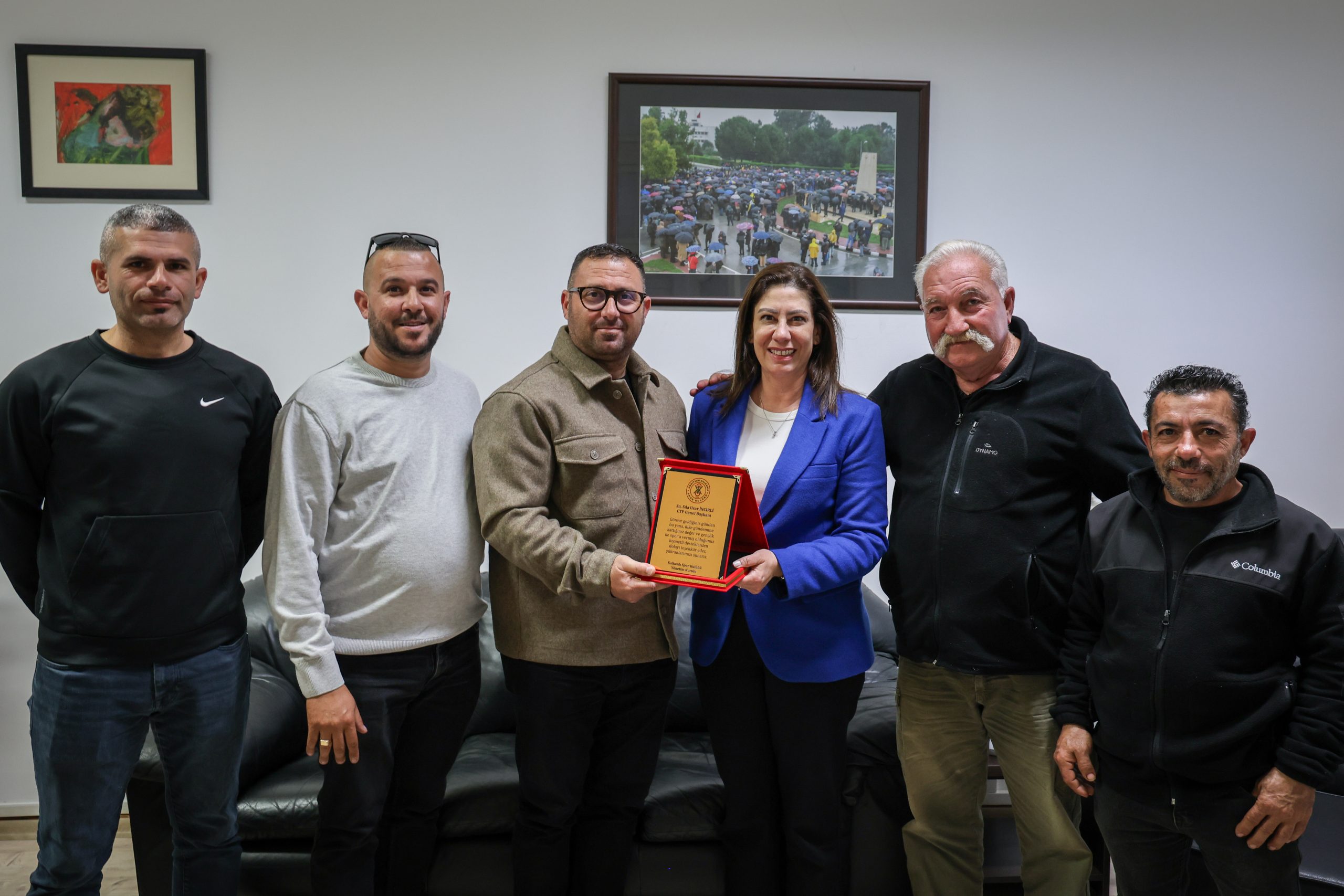 CTP, Kalkanlı Spor Kulübü Yönetim Kurulu’nu kabul etti