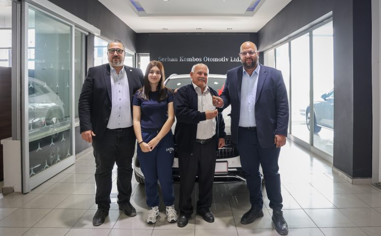  CTP Piyangosu’nun talihlisi Mercedes aracı teslim aldı