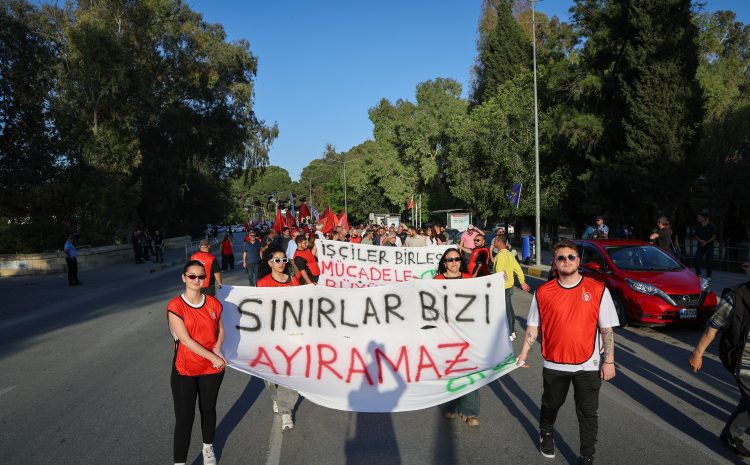  CTP, 1 Mayıs’ta emek, dayanışma ve barış için yürüdü