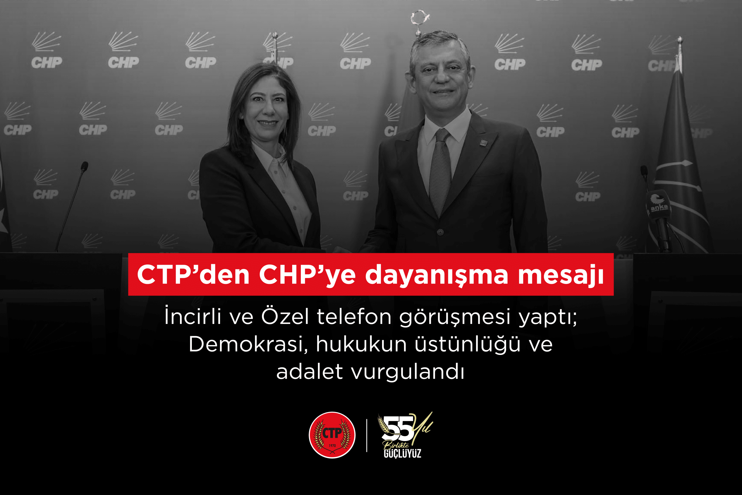 CTP’den CHP’ye dayanışma mesajı