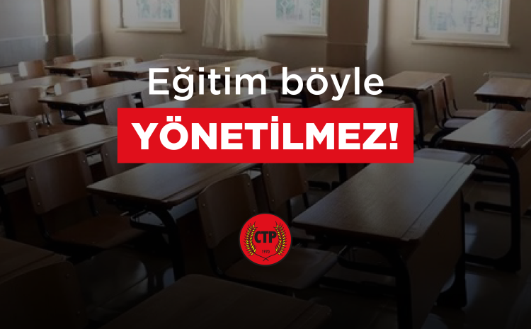  Eğitim böyle yönetilmez